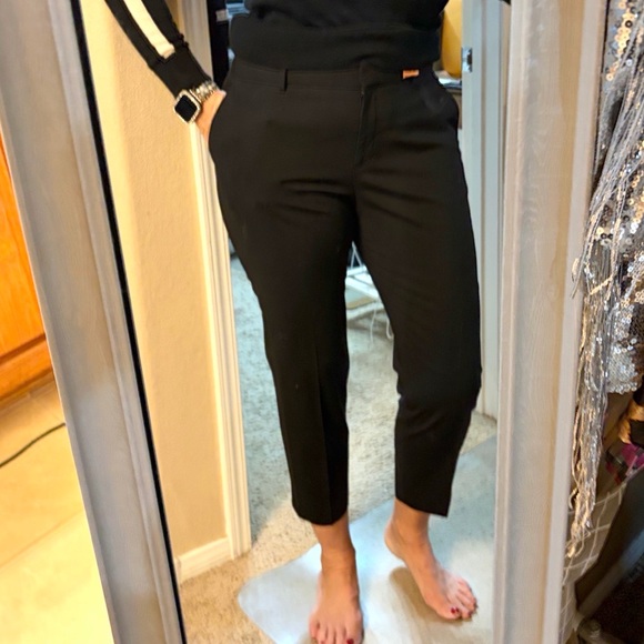 Theory Pants - Theory Black Wool Slim-Fit Ankle Trousers Slacks Pants -Size 10 EUC